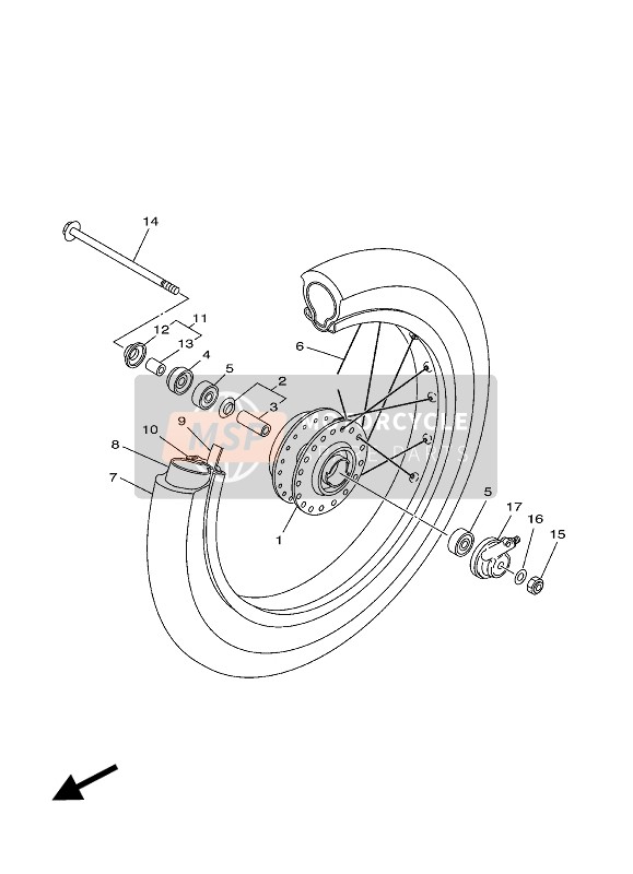 942221726900, Tube (2.25-17)(1AJ), Yamaha, 1